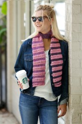 Striped Criss-Cross Scarf